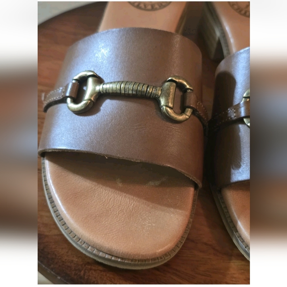 Penelope Chilvers Salamanca Leather Horsebit Slides Brown EU 38 US 7.5 - Picture 6 of 11